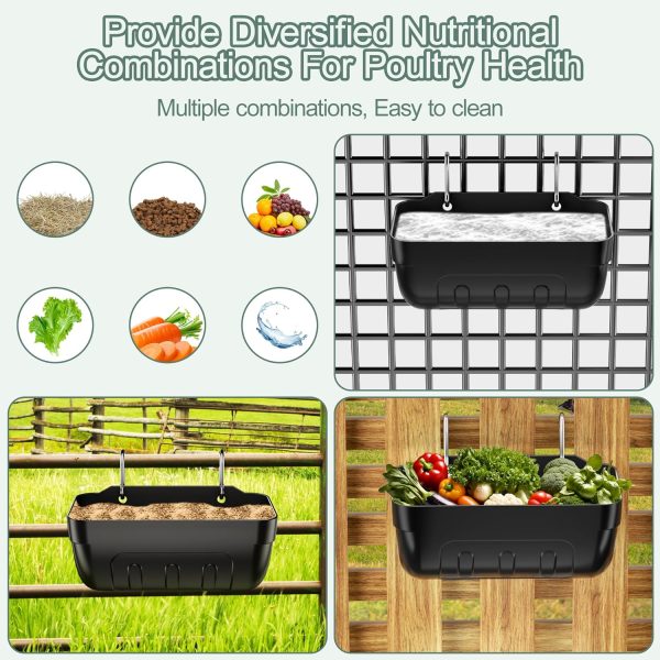 Tiflev Chicken Feeder Waterer Large Capacity Mess Free-4