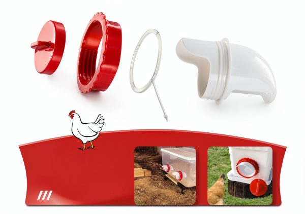 Longpo Chicken Feeder Port Kit Automatic Poultry Feeding-6