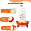 Chick Feeder Waterer Eggluuz Adjustable Orange-2