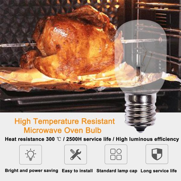 PaeorRorL E17 Bulb 40W Dimmable Microwave Oven Light-2