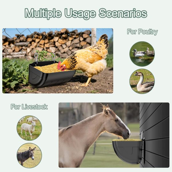 Tiflev Chicken Feeder Waterer Large Capacity Mess Free-5