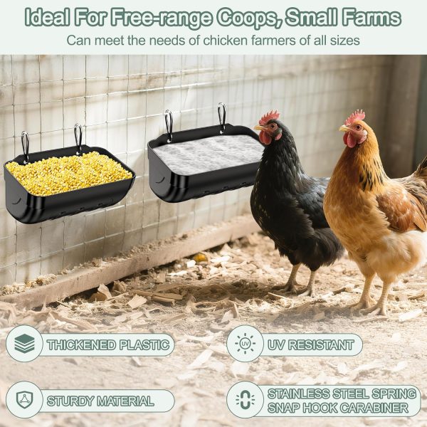 Tiflev Chicken Feeder Waterer Large Capacity Mess Free-3
