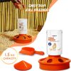 Chick Feeder Waterer Eggluuz Adjustable Orange-1