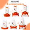 Chick Feeder Waterer Eggluuz Adjustable Orange-4