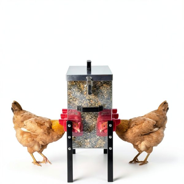 TGEYD Galvanized Chicken Feeder 30LB 6 Ports Poultry-6