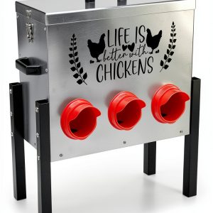 TGEYD Galvanized Chicken Feeder 30LB 6 Ports Poultry-0