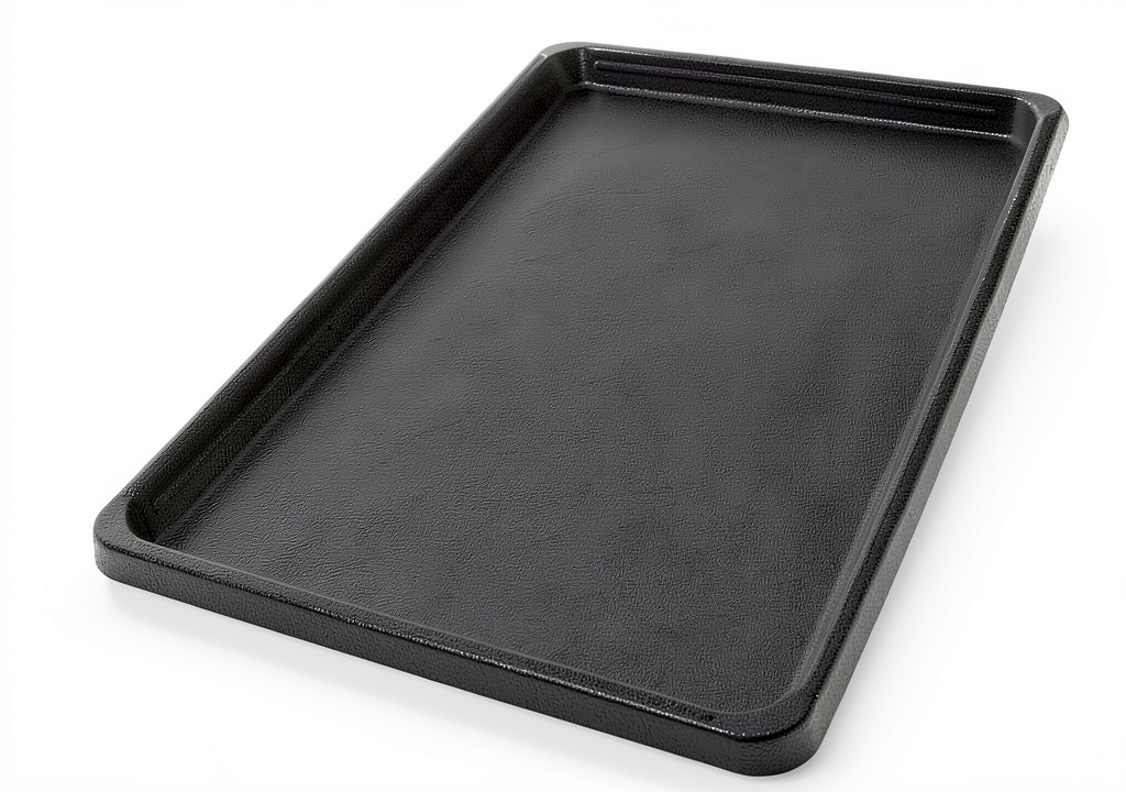 Installing Paws Pals Dog Crate Tray Durable ABS Plastic Replacement Pan on a wooden desk