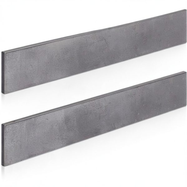 Hicarer 2 Pcs 2 x 1/4 x 12 Inch Steel Flat Bar Metal Stock Hot Rolled Steel Plate Solid Plain Metal Flat Bar Stock-0